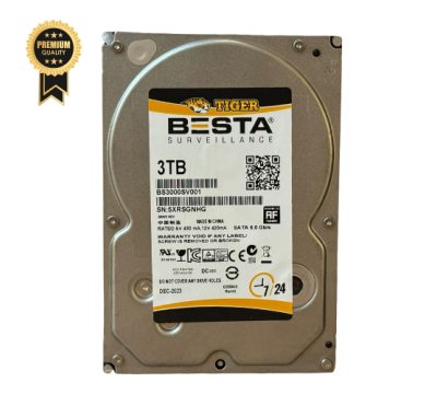 BESTA TIGER 3 TB BS3000SV001 3,5" 5900 RPM 7/24 GÜVENLİK HARDDİSK