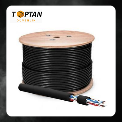 OUTDOOR SİYAH CAT6 IP KAMERA KABLOSU 5OO METRE MAKARA ARNA-5035