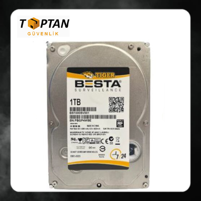 BESTA TIGER 1 TB BS1000SV001 3,5" 5900 RPM 7/24 GÜVENLİK HARDDİSK