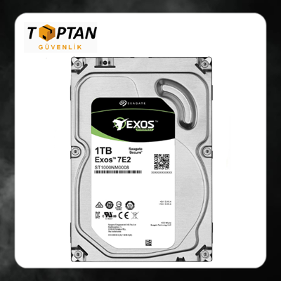 Seagate Exos 7E2 1TB 7200RPM 128MB Sata Disk ST1000NM0008 3.5" GÜVENLİK HARD DİSK