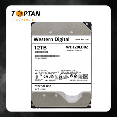 WESTERN DİGİTAL WD120EDBZ 12 TB 3,5" SATA 3.00 GÜVENLİK HARDDİSKİ