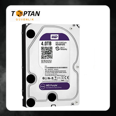 WD WD40PURX 3.5" 4TB 5400RPM 64MB Sata 7/24 Harddisk