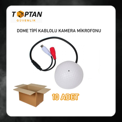 KAMERA MİKROFONU DOME TİPİ KABLOLU ARNA-6106 10 ADET EKONOMİK PAKET