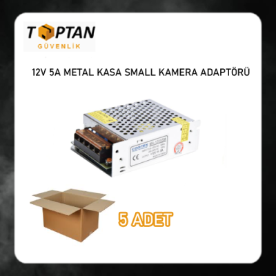 Cortex 12V 5 Amper Small Metal Kasa Kamera Adaptörü 5 Adet Avantajlı Paket