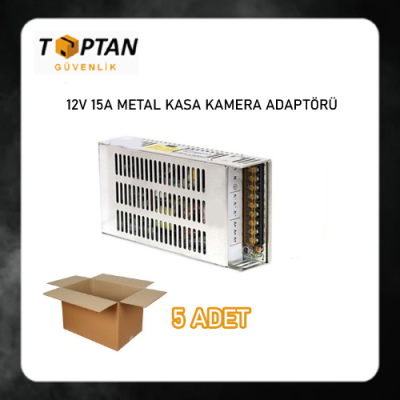 Cortex 12V 15 Amper Metal Kasa Kamera Adaptörü 5'li Ekonomik Paket