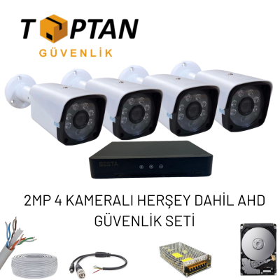 2 MP 1080P 4 Kameralı Ahd Güvenlik Seti ARNA-7144