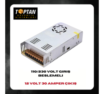 COMBO 12 V 30 AMPER METAL KASA TRAFO / 110V. - 230V. GİRİŞ / TEMİZ VOLTAJ ÇIKIŞI