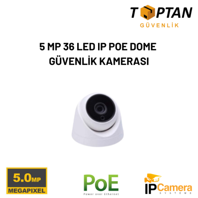 5 MP 36 LED IP POE  DOME GÜVENLİK KAMERASI ARNA-1334