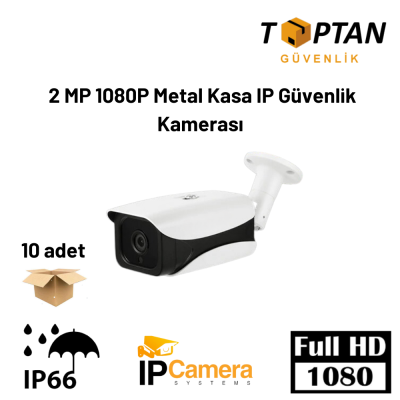 2MP 1080P Metal Kasa IP Güvenlik Kamerası ARNA-1092 10'LU AVANTAJLI KOLİ