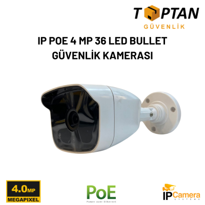 IP POE 4 MP 36 LED BULLET GÜVENLİK KAMERASI 8037