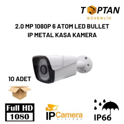 2.0 MP 1080P 6 ATOM LED BULLET IP METAL KASA KAMERA ARNA-1036 10'LU EKONOMİK KOLİ