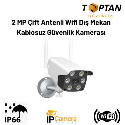 2 MP Çift Antenli Wifi Dış Mekan Kablosuz Güvenlik Kamerası ARNA-1460