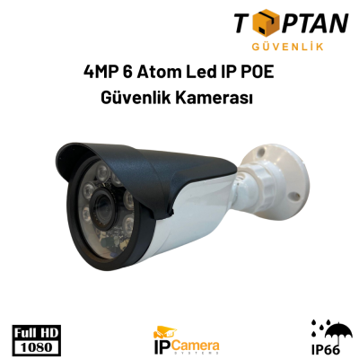 4MP 6 Atom Led IP POE Güvenlik Kamerası RMP-2022