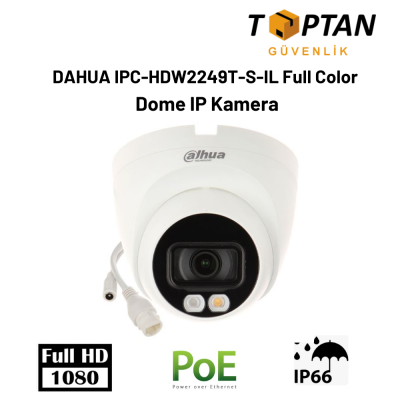 DAHUA IPC-HDW2249T-S-IL Full Color Dome IP Kamera