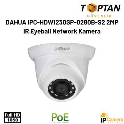 DAHUA IPC-HDW1230SP-0280B-S2  2MP IR Eyeball Network Kamera