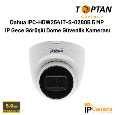 Dahua IPC-HDW2541T-S-0280B 5 MP IP Gece Görüşlü Dome Güvenlik Kamerası