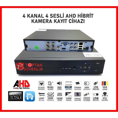 Besta 1080P AHD DVR 4 Kanal Kamera Kayıt Cihazı KD-904-MD