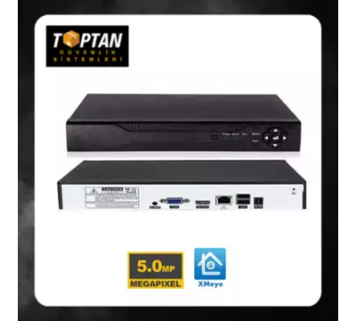 16 KANAL 5 MP XMEYE H.265 NVR KAMERA KAYIT CİHAZI - 3616