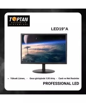 19" LED EKRAN GÜVENLİK MONİTÖRÜ - 19LED