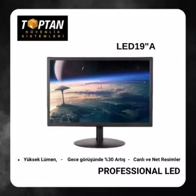 19" LED EKRAN GÜVENLİK MONİTÖRÜ - 19LED