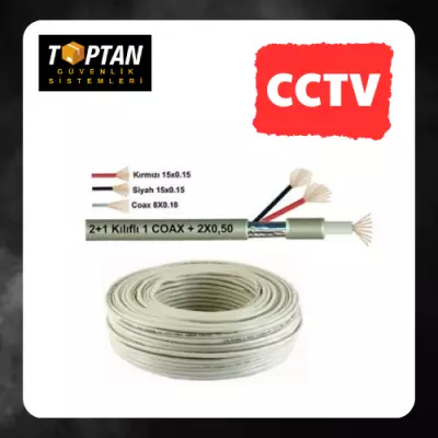 2+1 250 Metre 0.50 CCTV Kamera Kablosu ARNA-5250