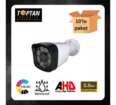 2 MP Ahd 1080P 6 Atom Warm Led Bullet Güvenlik Kamerası ARNA-2016 10 Adet Avantajlı Koli