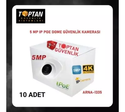 5 MP 36 LED SESLİ IP POE DOME GÜVENLİK KAMERASI ARNA-1335 10 ADET AVANTAJLI KOLİ