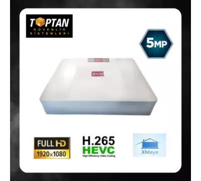 8 KANAL 5 MP Plastik Kasa Xmeye  Ahd Hibrit 5IN1 HİBRİT H265 Kamera Kayıt Cihazı BS-308