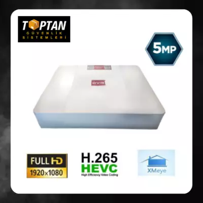 8 KANAL 5 MP Plastik Kasa Xmeye  Ahd Hibrit 5IN1 HİBRİT H265 Kamera Kayıt Cihazı BS-308