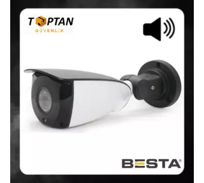 2MP 1080P FULL HD 42 IR LED SES DESTEKLİ IP POE GÜVENLİK KAMERASI BT-5271