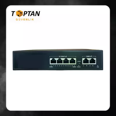 4 Port PoE Switch 4+2  Mbit 10/100 120 Watt