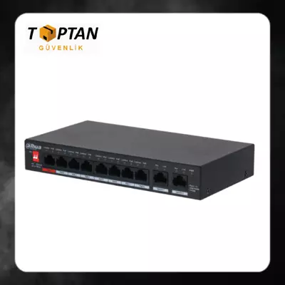 Dahua PFS3010-8GT-96-V28 8 Port PoE ile 10 Port Yönetilmeyen Masaüstü Switch