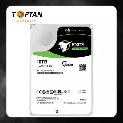 Seagate Exos 3.5" 10TB 7200 512E Hyp ST10000NM001G Güvenlik Hard Diski