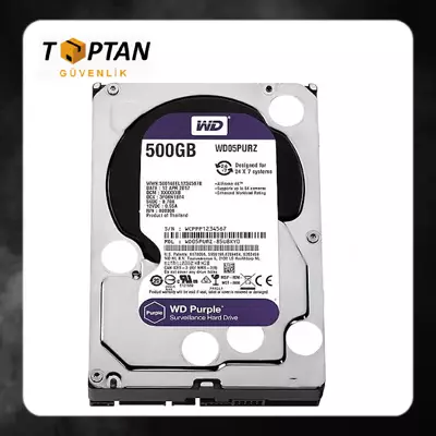 Wd Purple 05PURZ 500 GB 3.5" 5400 Rpm HDD Güvenlik Diski Western Digital 500GB WD05PURZ