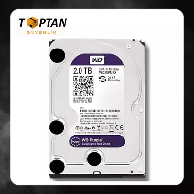 WD Purple WD20PURX 2tb Sata 6gb/s 7/24 Güvenlik Harddisk