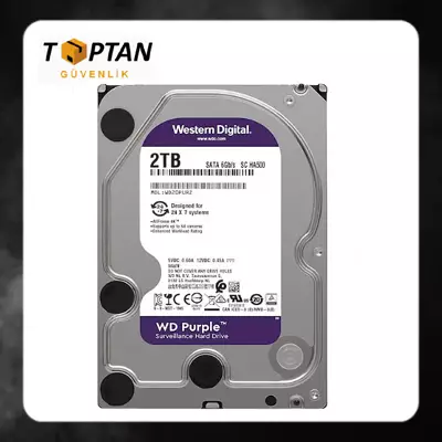 WD 3.5" 2 TB PURPLE SATA 3.0 64MB CACHE GÜVENLİK HARDDİSK