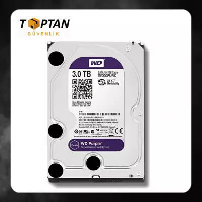 Wd 3 Tb 3.5" intellipower Purple Av-Gp 64Mb Sata Wd30Purx Güvenlik Harddiski