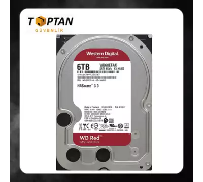 Western Digital RED WD60EFAX 6 TB SATA III 5400 RPM 3.5" GÜVENLİK HARDDİSKİ