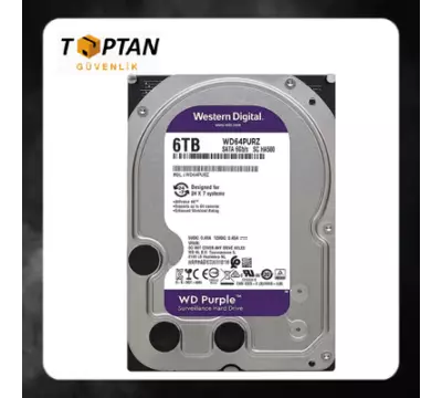 WD Purple 6 TB WD64PURZ SATA 3.0 5400 RPM 256 MB 3.5" Güvenlik Harddisk