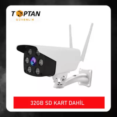 2 MP ÇİFT ANTENLİ WİFİ DIŞ MEKAN GÜVENLİK KAMERASI 32 GB SD KART DAHİL ARNA-1432