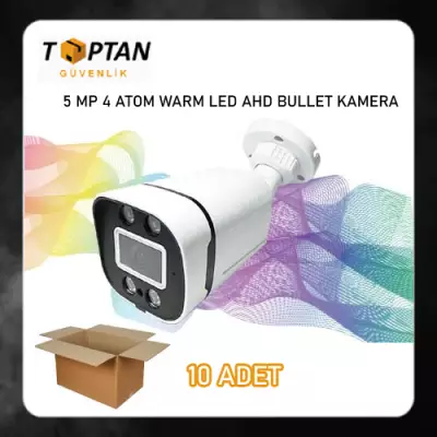 5 MP 4 Atom Warm Led AHD Bullet Güvenlik Kamerası BT-1504  10'lu paket