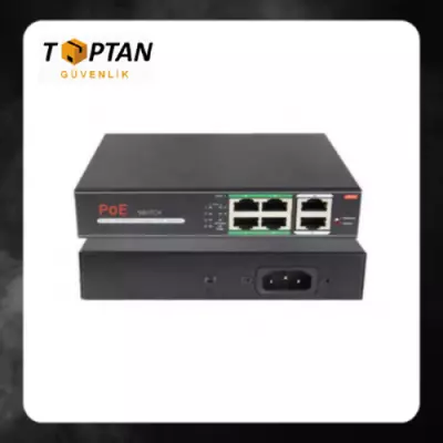 4 Port PoE Switch 4+2 10/100 120 Watt ARNA-6204