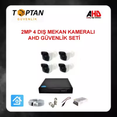 2 MP 1080P 4 Kameralı Ahd Güvenlik Seti ARNA-7144