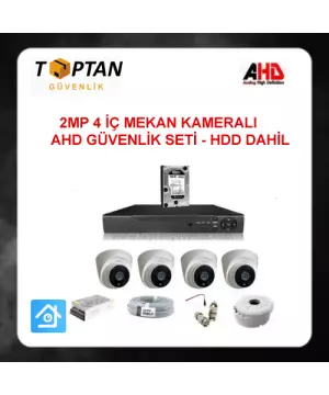 2 MP 4 İç Mekan Kameralı 500 GB Güvenlik Hard diski Dahil Ahd Dome Güvenlik Seti ARNA-7224