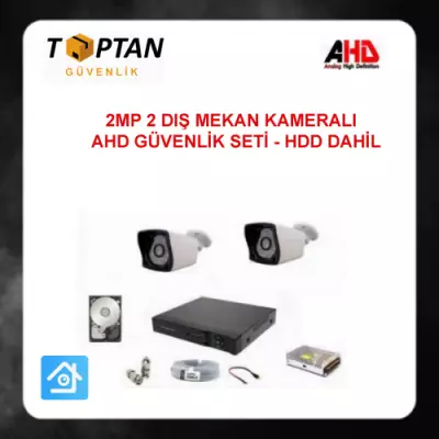 2 MP 1080P 2 KAMERALI AHD GÜVENLİK SETİ 320 GB HARDDİSK DAHİL ARNA-7322