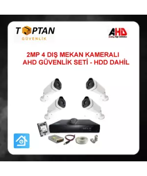 2 MP AHD Uzay Metal Kasa 4 Kameralı 1 TB HDD Dahil Güvenlik Seti ARNA-7444