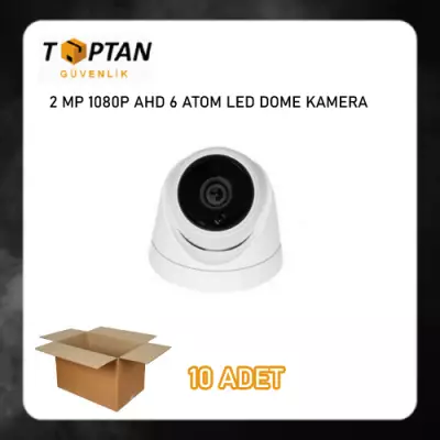 2 MP 1080P AHD 6 ATOM LED DOME GÜVENLİK KAMERASI ARNA-2106 EKONOMİK 10'LU KOLİ