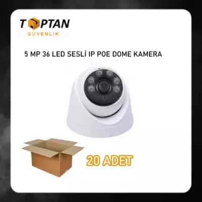 5 MP 36 LED SESLİ IP POE DOME GÜVENLİK KAMERASI ARNA-1336 20 ADET AVANTAJLI KOLİ