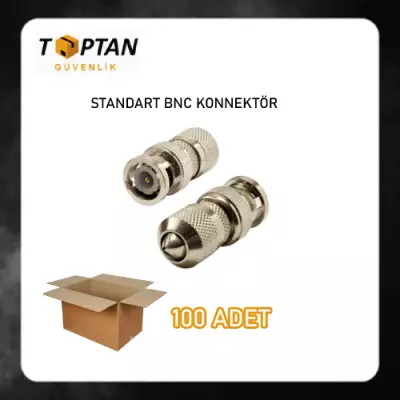 STANDART BNC KONNEKTÖR KALİTELİ METAL 100 ADET EKONOMİK PAKET