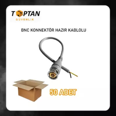 BNC Konnektör Hazır Kablolu A KALİTE 50'Lİ AVANTAJLI PAKET ARNA-6105